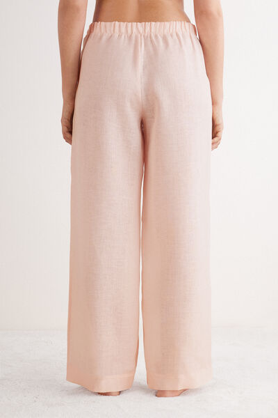 The Pure Linen Drawstring Plain-Weave Linen Trousers